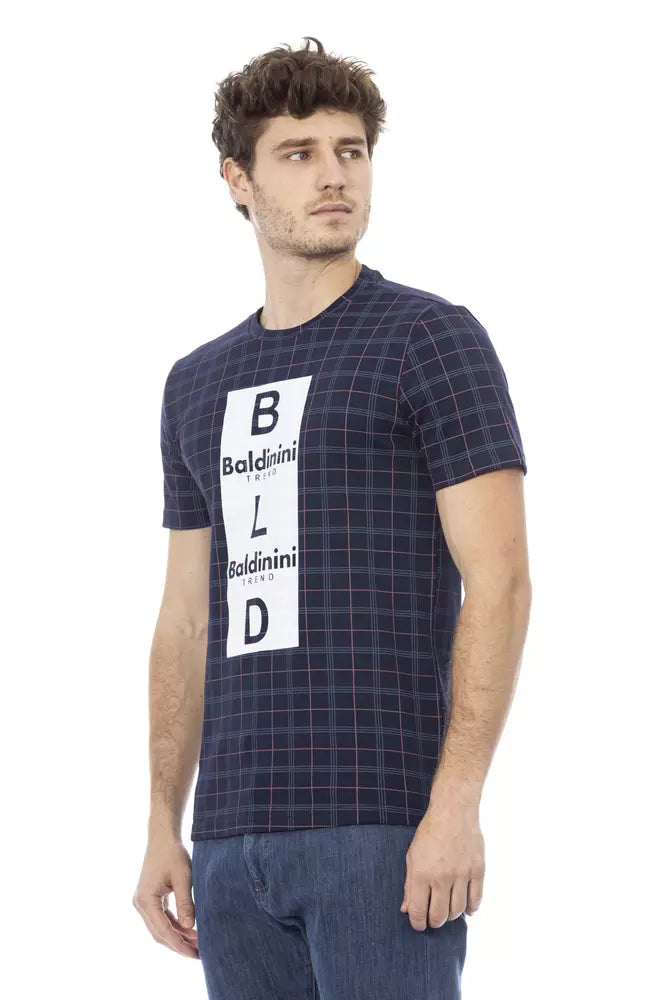 Baldinini Trend Blauw Katoenen Heren T-Shirt