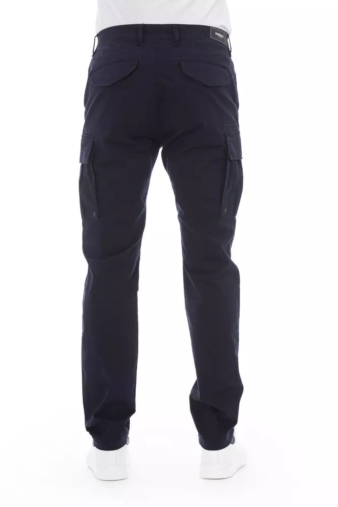 Baldinini Trend Blauwe Katoenen Cargo Broek voor Heren
