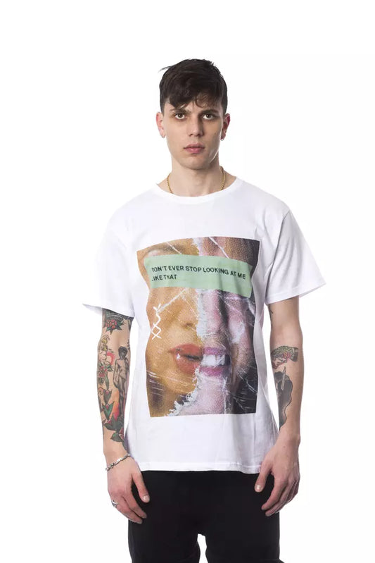 Wit katoenen heren T-shirt van Nicolo Tonetto