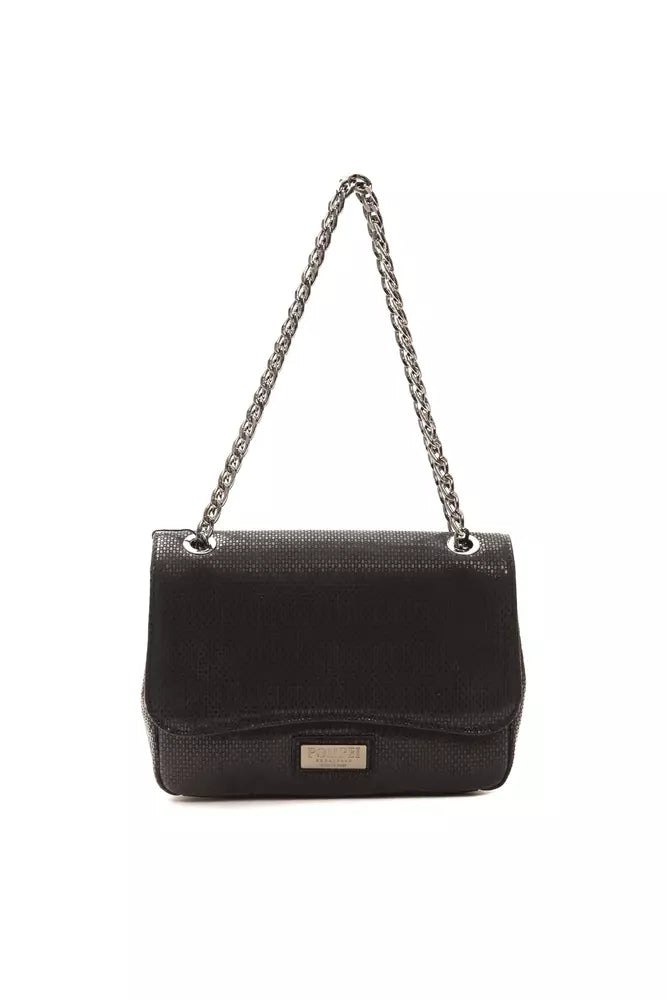 Sac bandoulière Pompei Donatella en cuir noir pour femme