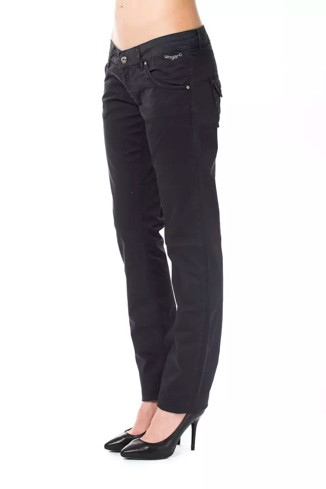 Pantalon pour femme en coton bleu Ungaro Fever