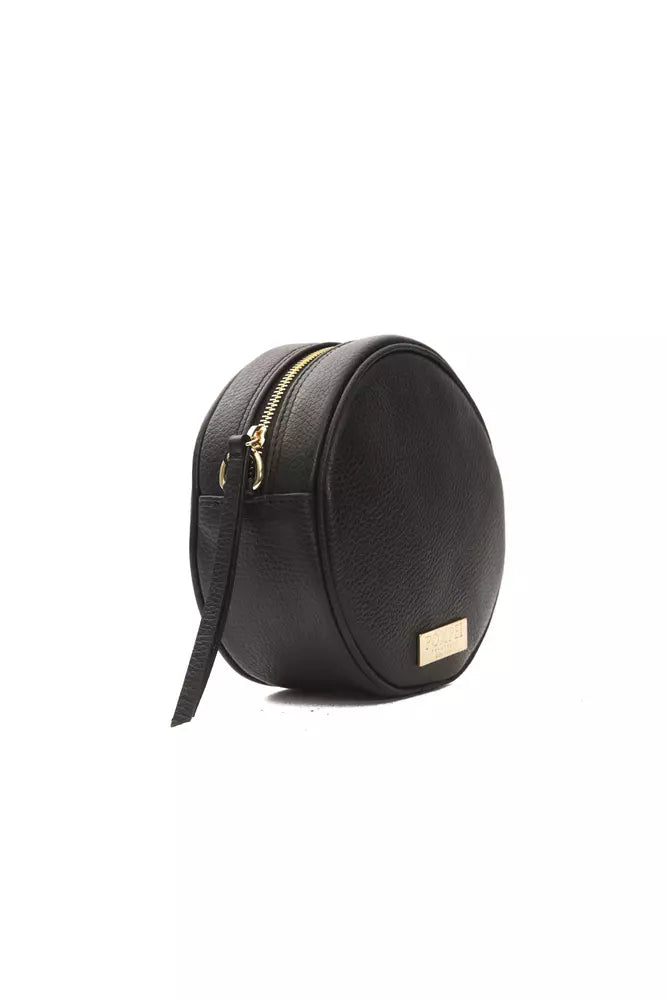 Sac bandoulière Pompei Donatella en cuir noir pour femme