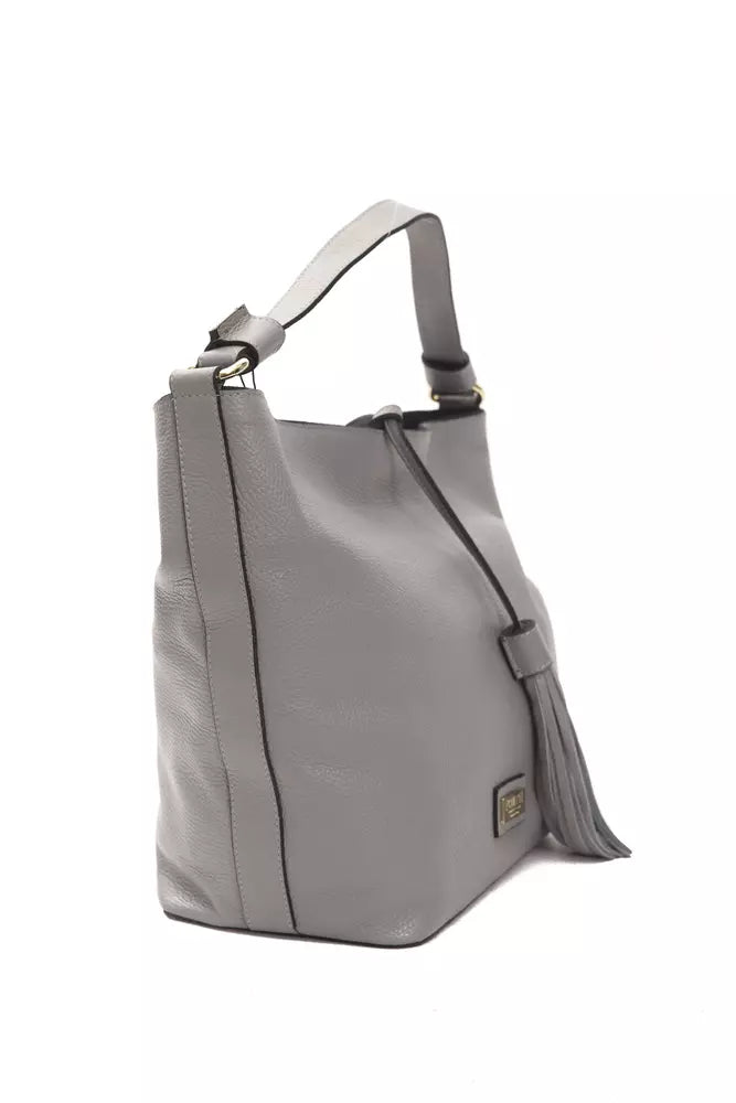 Sac à bandoulière Pompei Donatella en cuir gris pour femme
