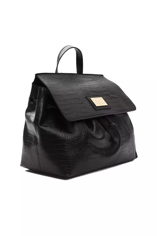 Sac à bandoulière Pompei Donatella en cuir noir pour femme