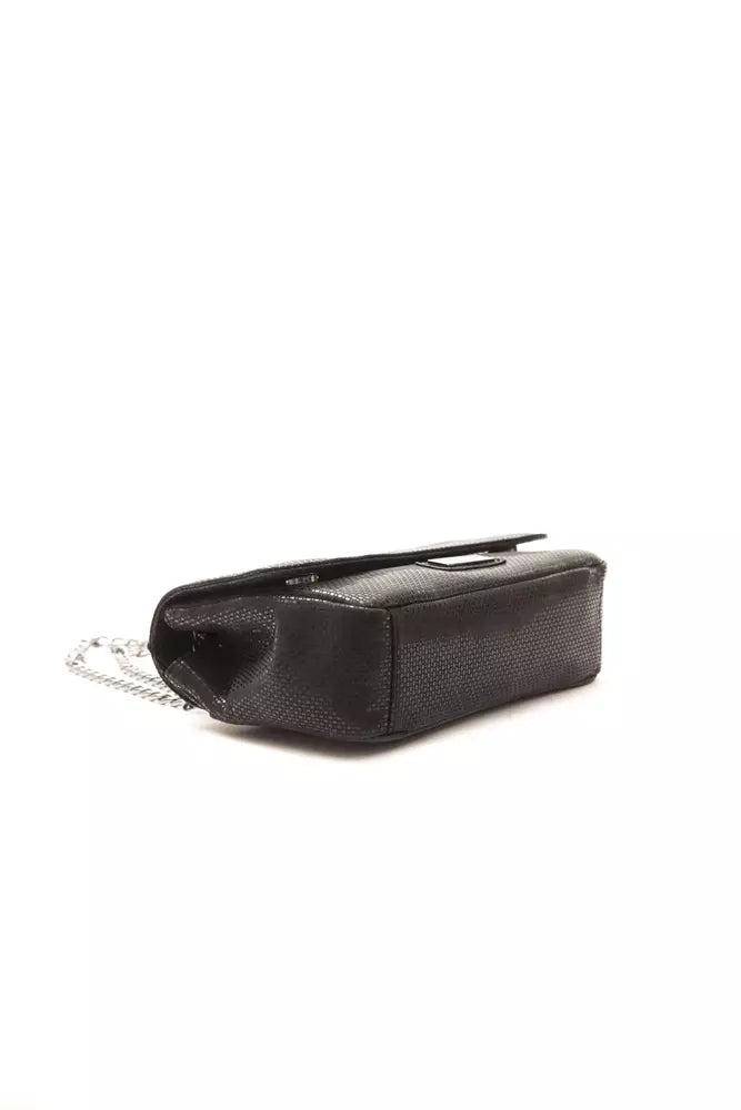 Sac bandoulière Pompei Donatella en cuir noir pour femme