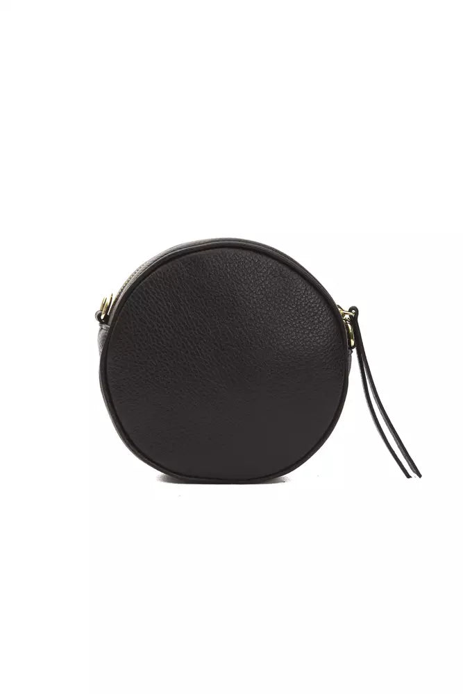 Sac bandoulière Pompei Donatella en cuir noir pour femme