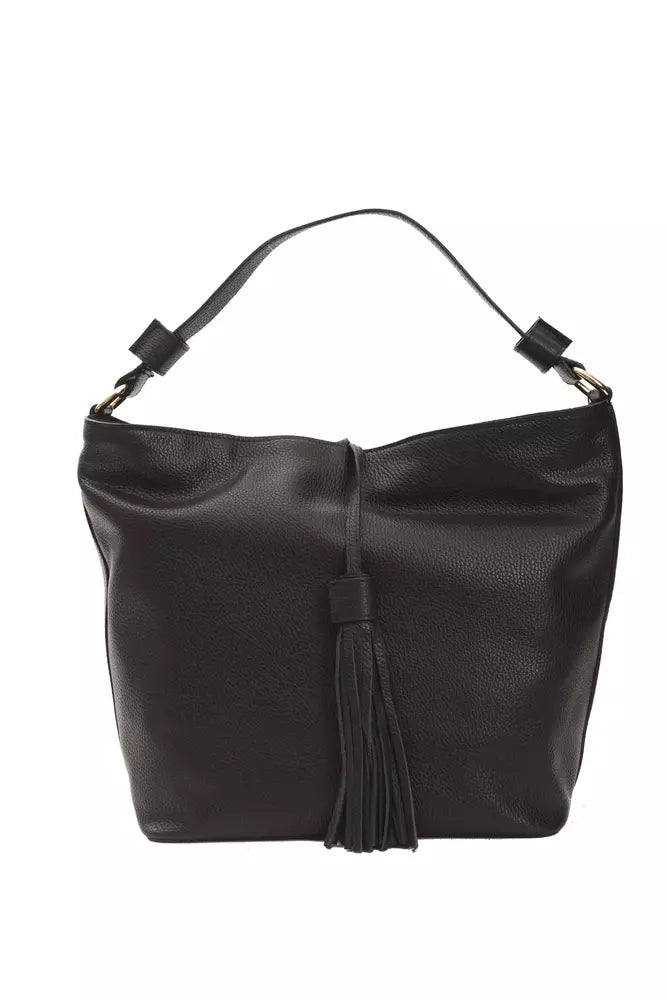 Sac à bandoulière Pompei Donatella en cuir noir pour femme