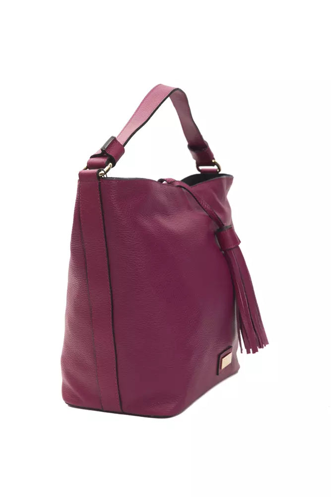 Sac à bandoulière Pompei Donatella en cuir bordeaux pour femme