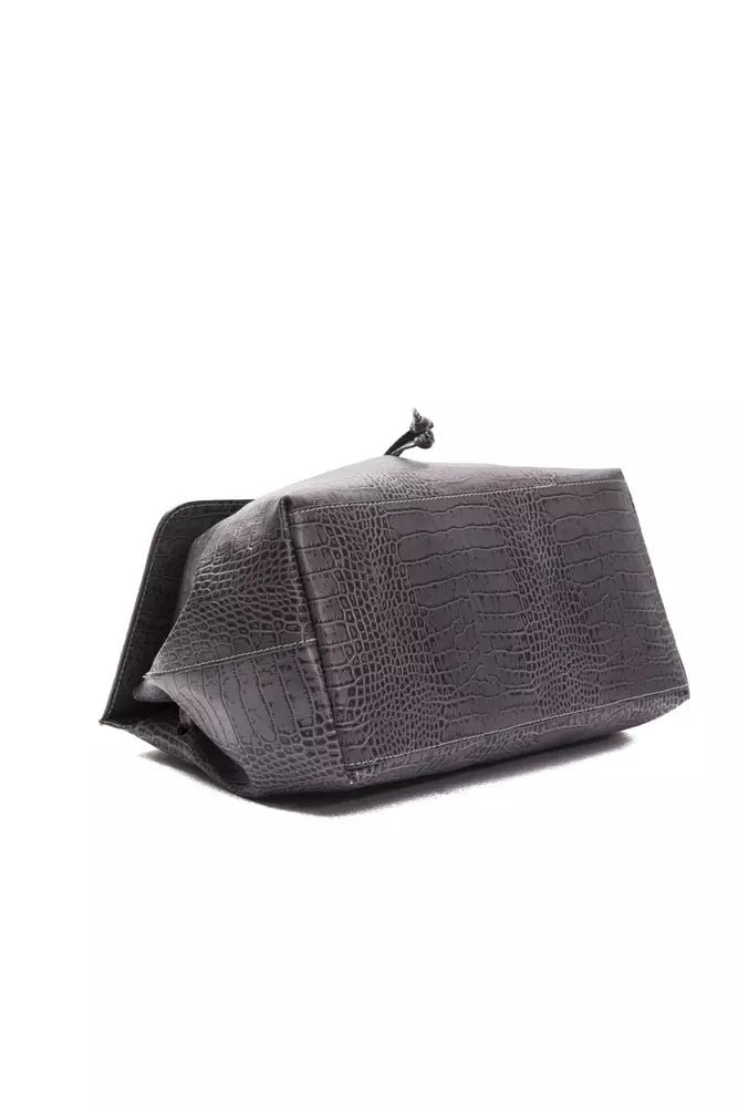 Sac à bandoulière Pompei Donatella en cuir gris pour femme