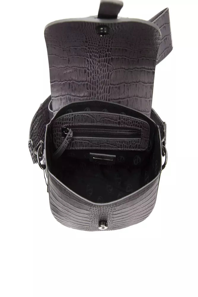 Sac bandoulière Pompei Donatella en cuir gris pour femme