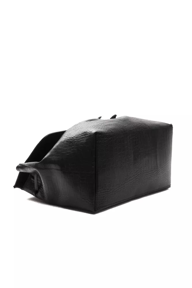 Sac à bandoulière Pompei Donatella en cuir noir pour femme