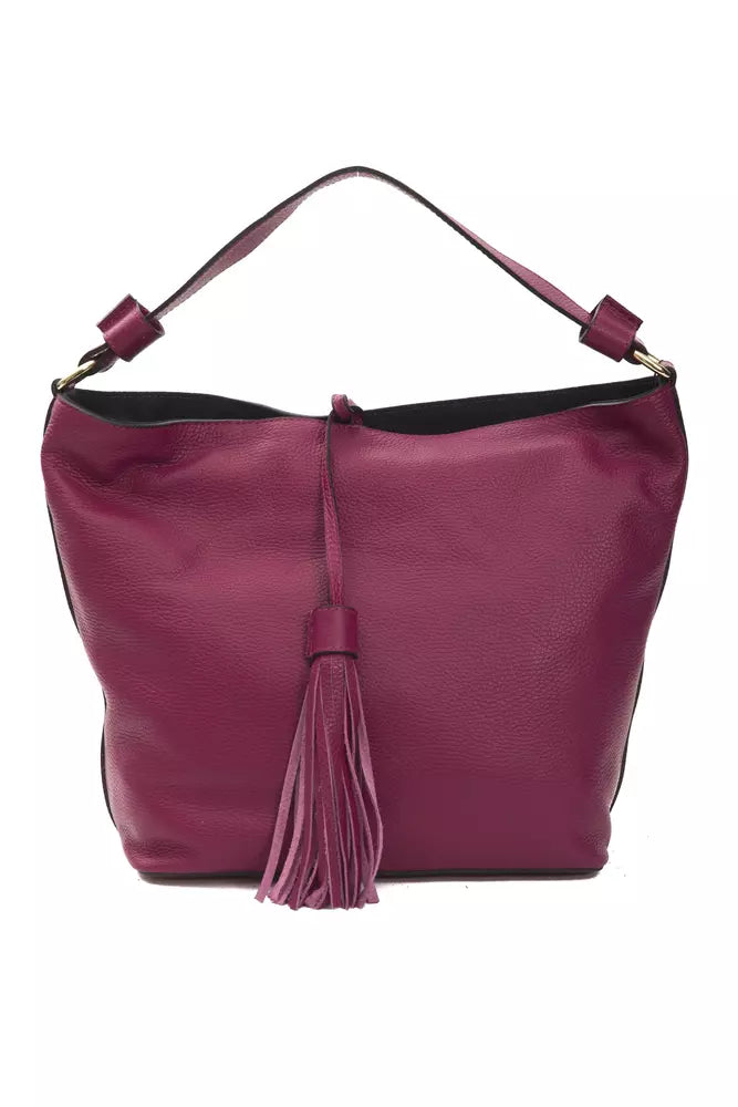 Sac à bandoulière Pompei Donatella en cuir bordeaux pour femme