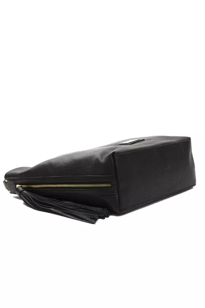 Sac à bandoulière Pompei Donatella en cuir noir pour femme
