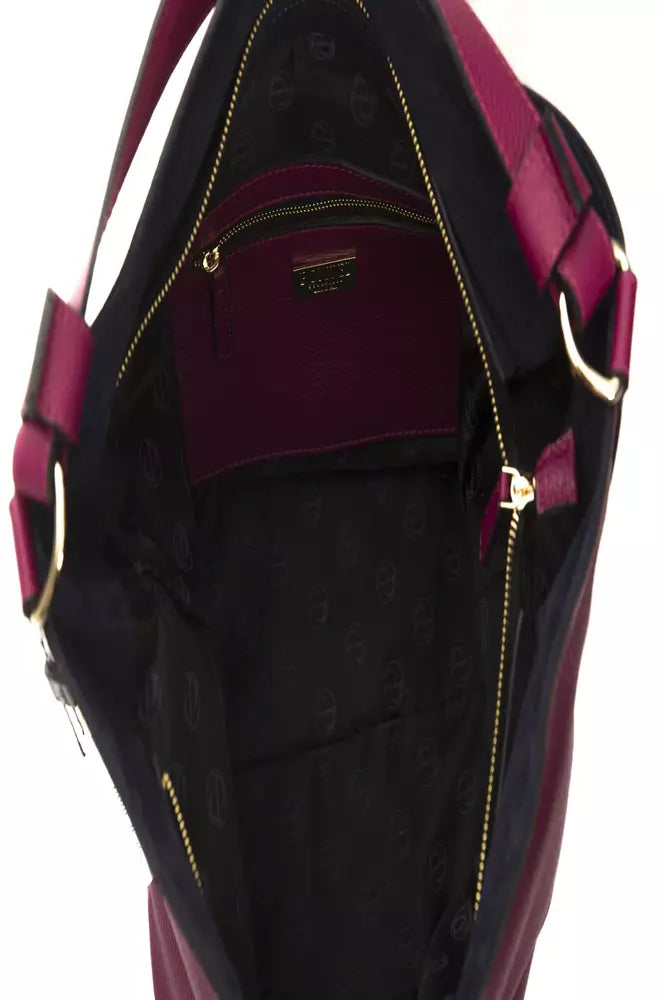 Sac à bandoulière Pompei Donatella en cuir bordeaux pour femme