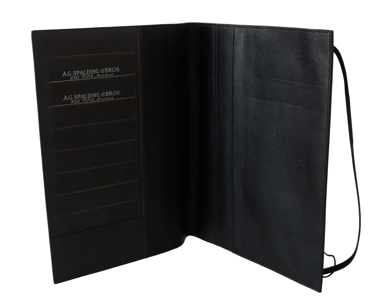 AG Spalding & Bros Zwarte leren bifold reistas met logo