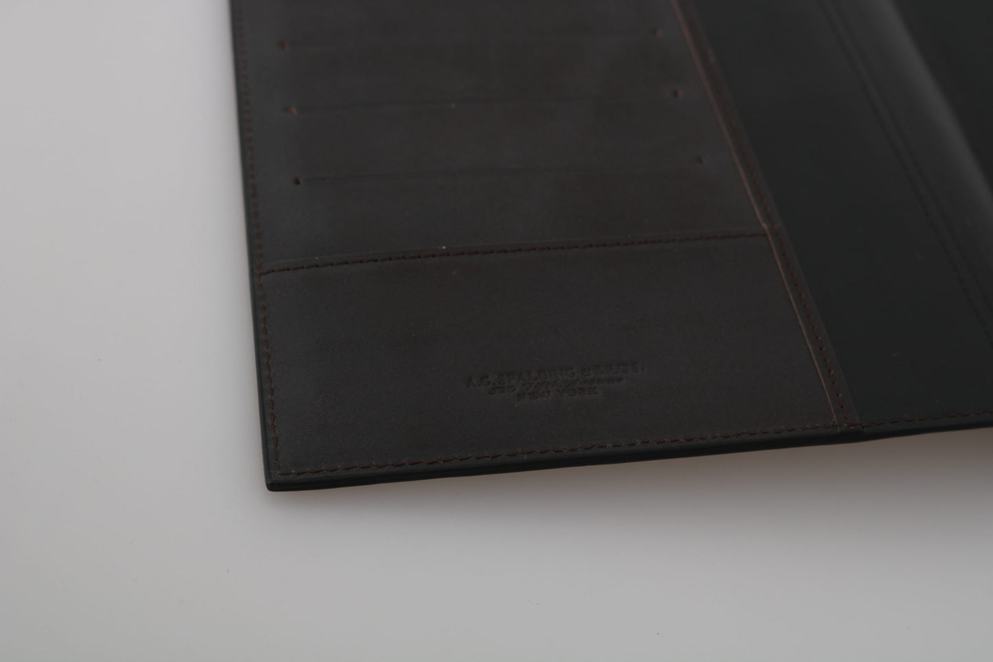 AG Spalding & Bros Zwarte leren bifold reistas met logo