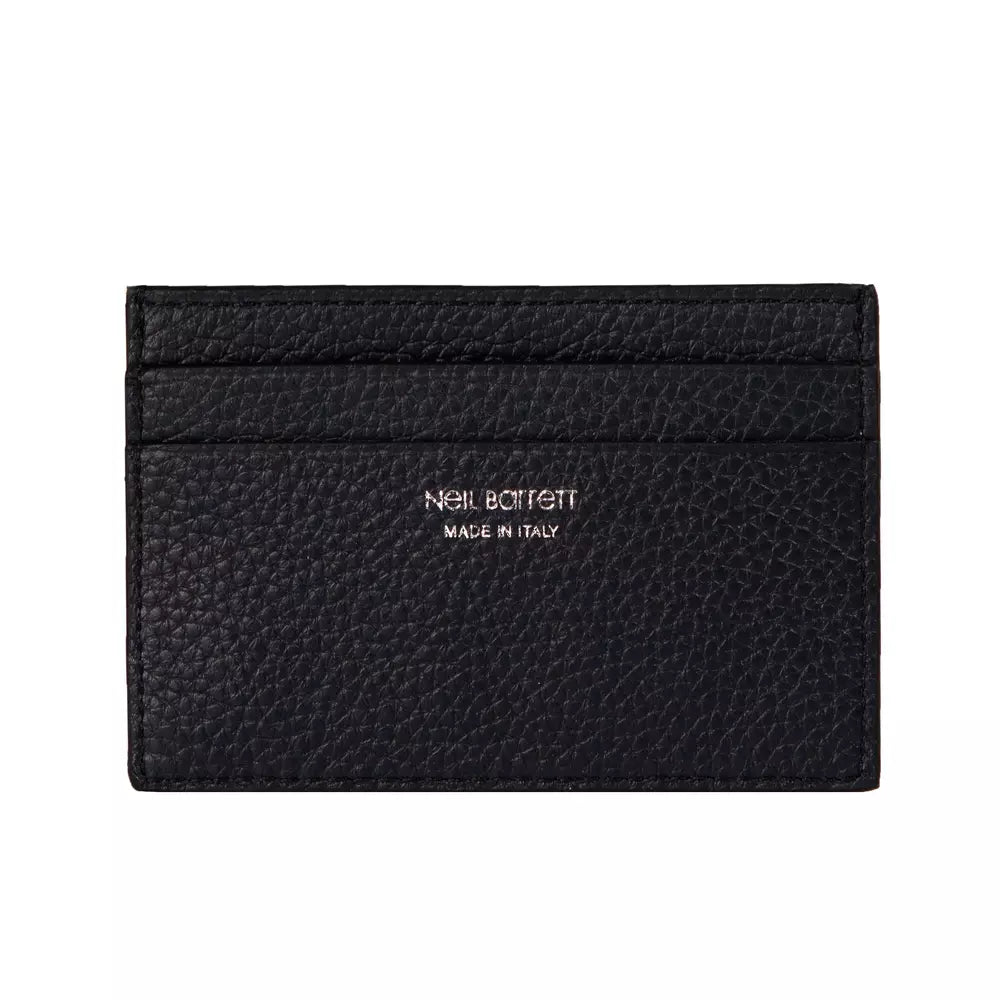 Portefeuille homme en cuir noir Neil Barrett