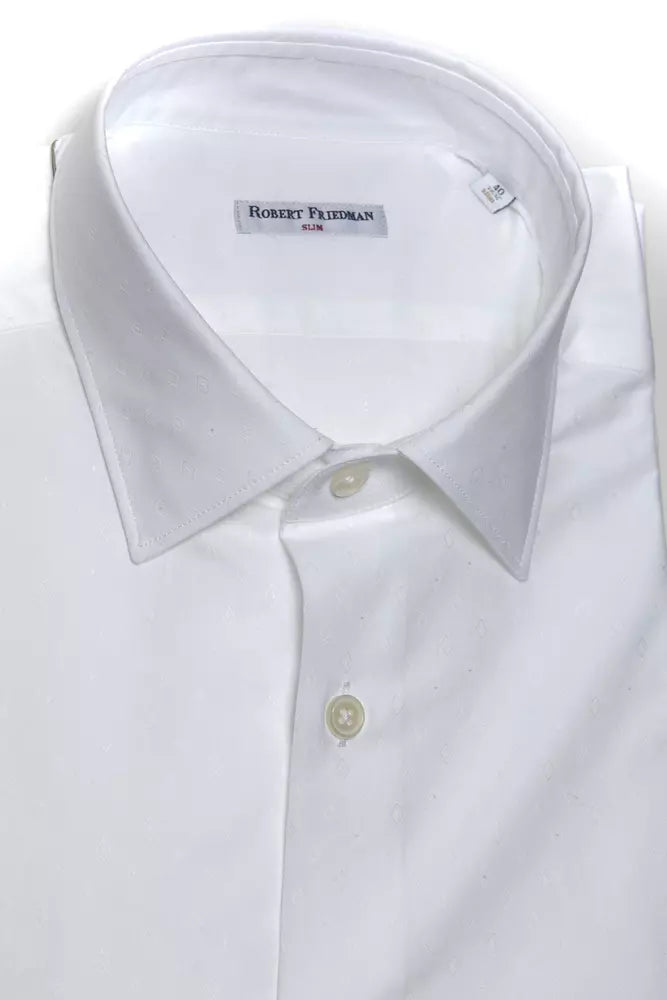 Chemise homme en coton blanc Robert Friedman
