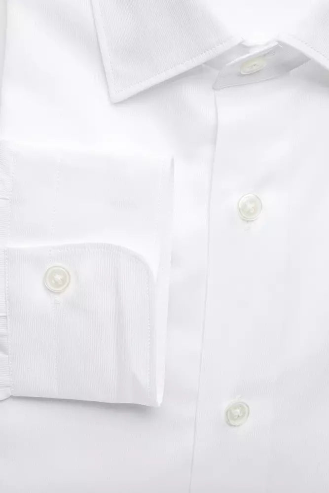 Wit katoenen herenshirt van Robert Friedman
