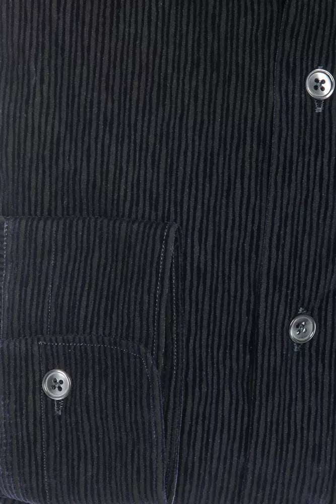 Chemise homme en coton noir Robert Friedman