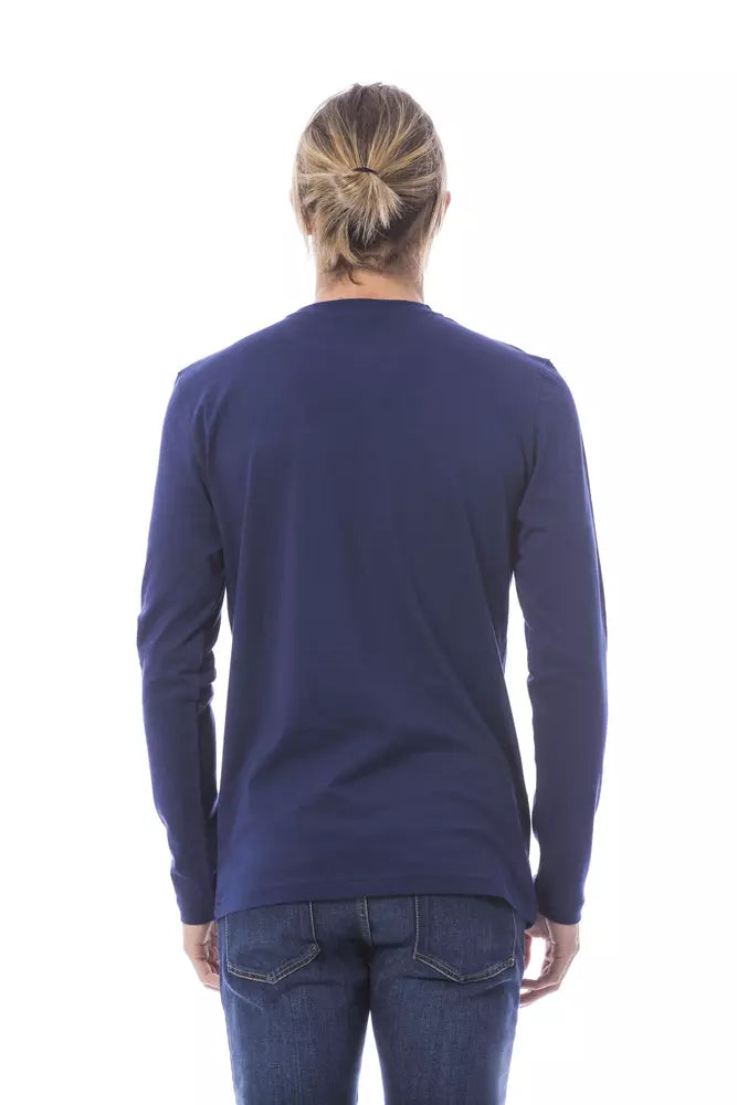 T-shirt homme en coton bleu Verri
