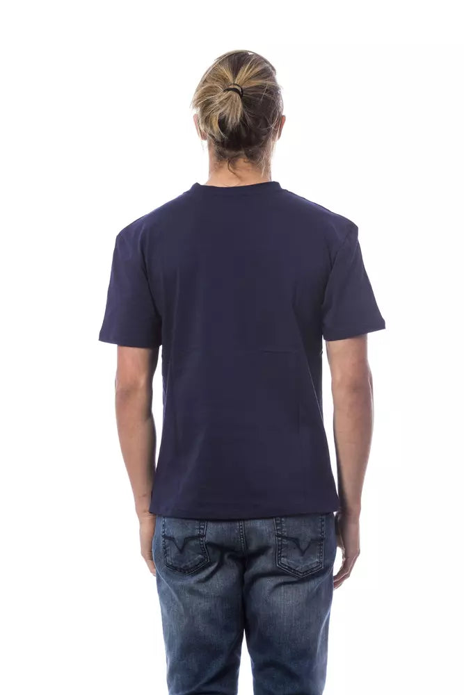 Verri Blauw Katoenen Heren T-Shirt