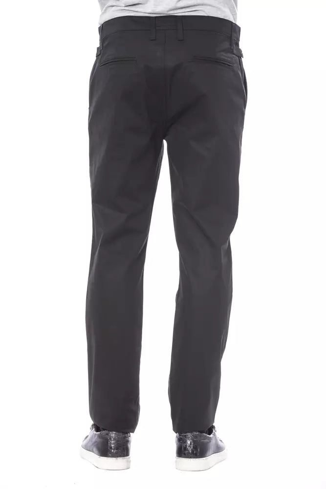 Pantalon homme en coton noir Verri