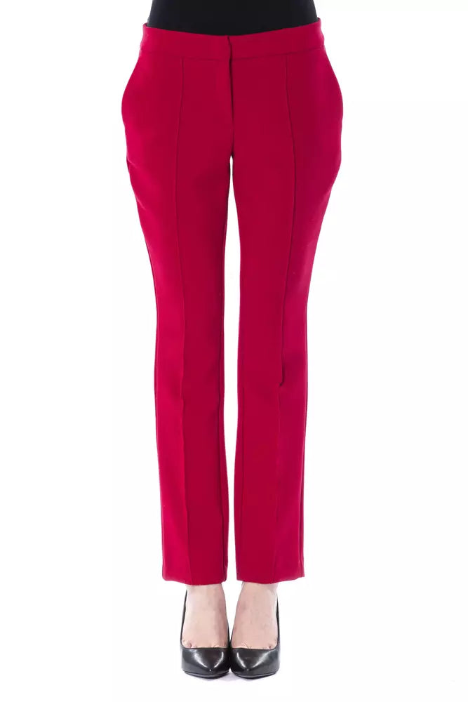Pantalon pour femme en polyester fuchsia de BYBLOS