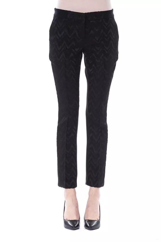BYBLOS Pantalon noir en marabou pour femme