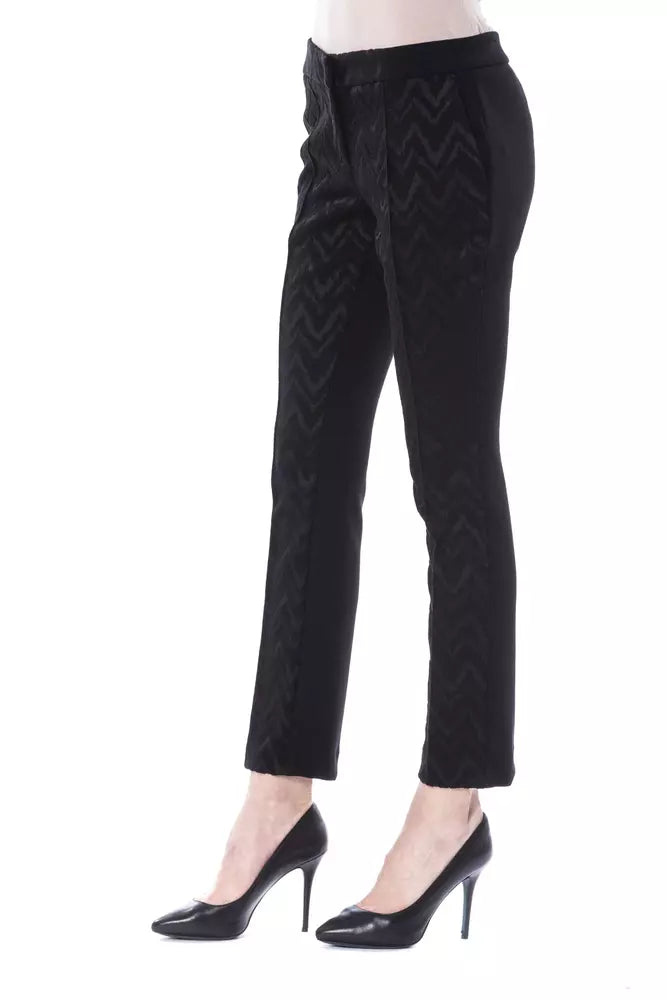 BYBLOS Pantalon noir en marabou pour femme