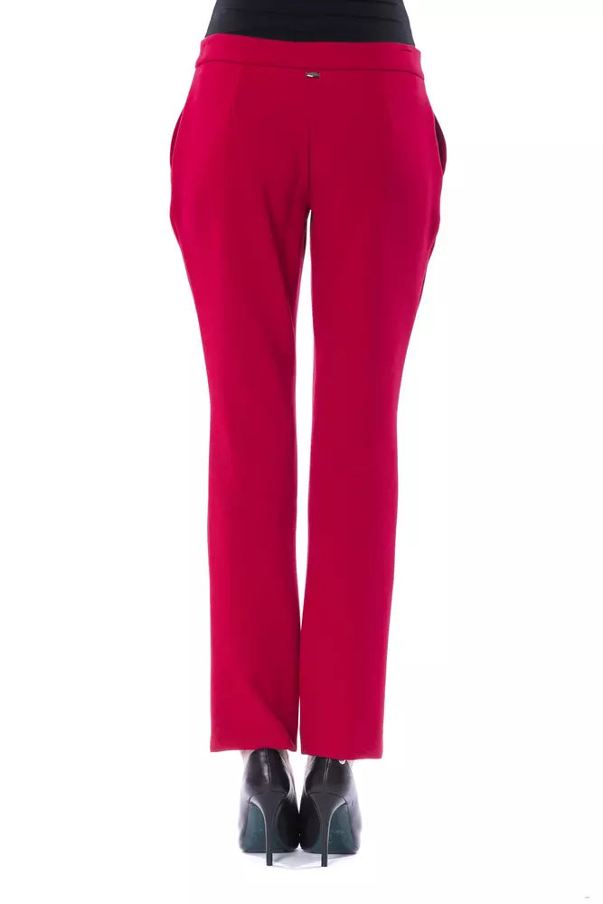 Pantalon pour femme en polyester fuchsia de BYBLOS