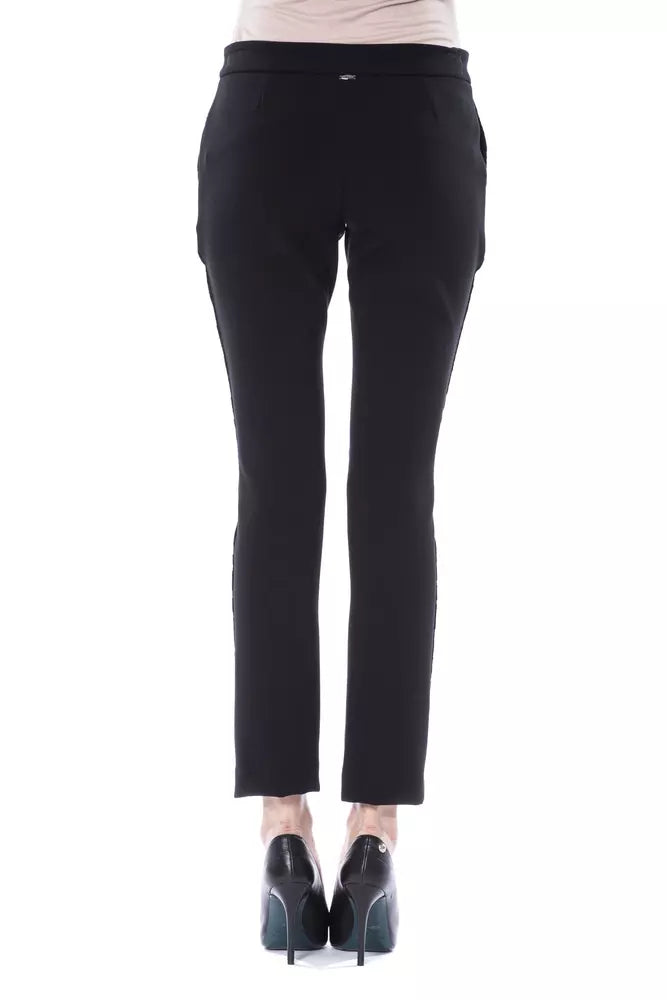 BYBLOS Pantalon noir en marabou pour femme