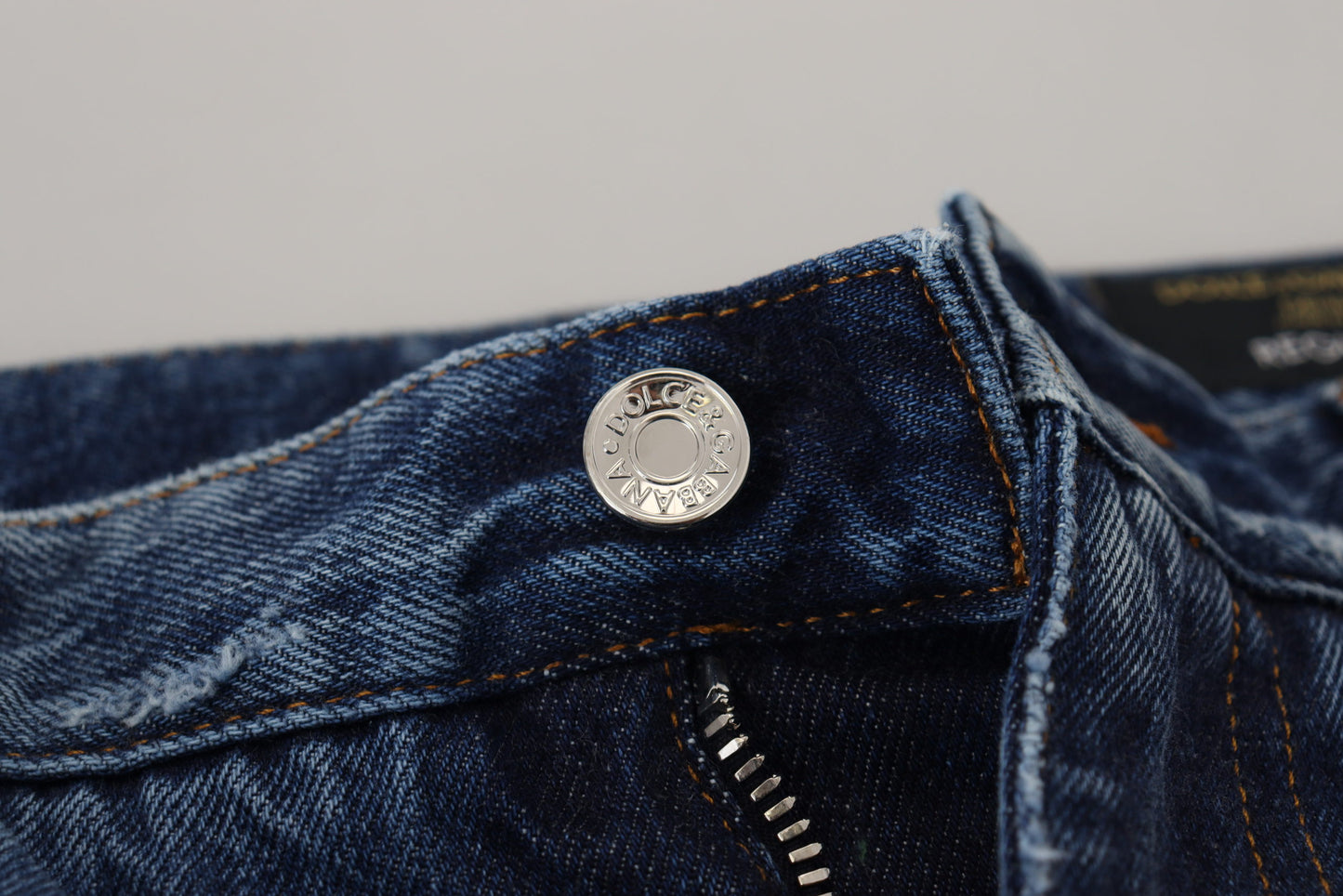 Jeans en jean délavé bleu en coton pour homme de Dolce & Gabbana