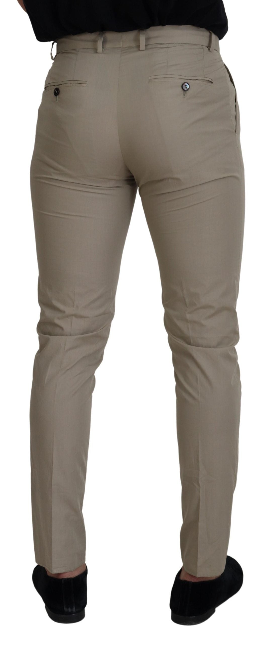 Dolce & Gabbana beige katoenen slim fit herenbroek