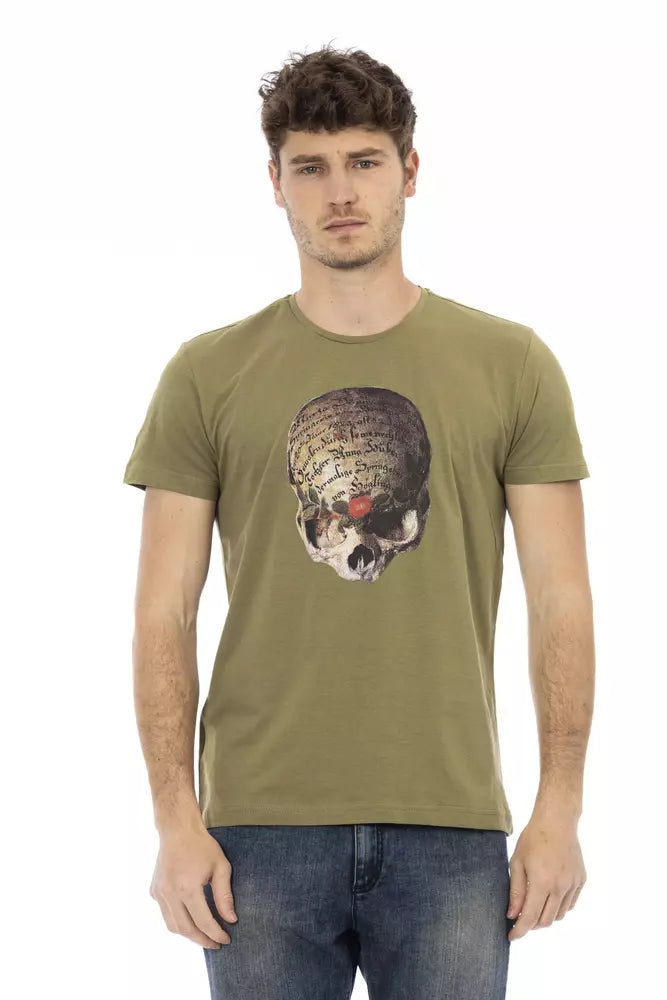 T-shirt homme en coton vert Trussardi Action
