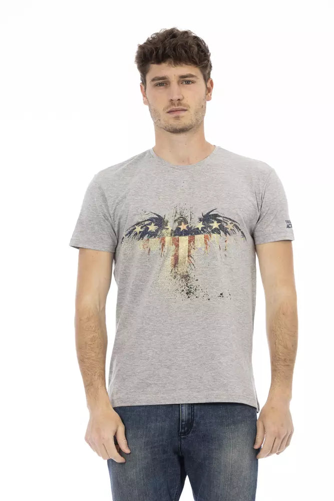 T-shirt homme en coton gris de Trussardi Action