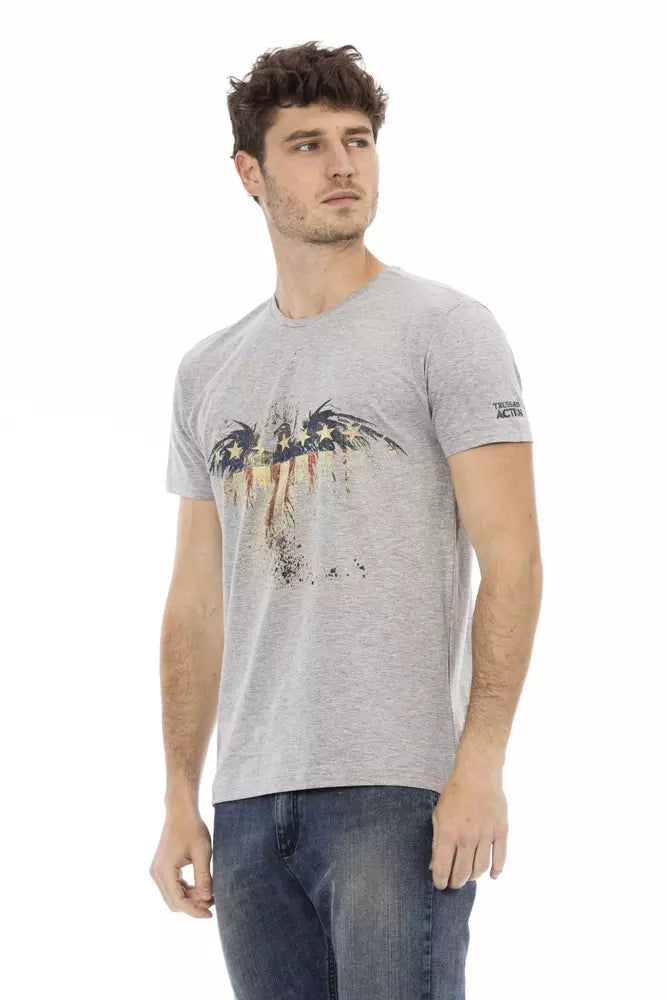T-shirt homme en coton gris de Trussardi Action