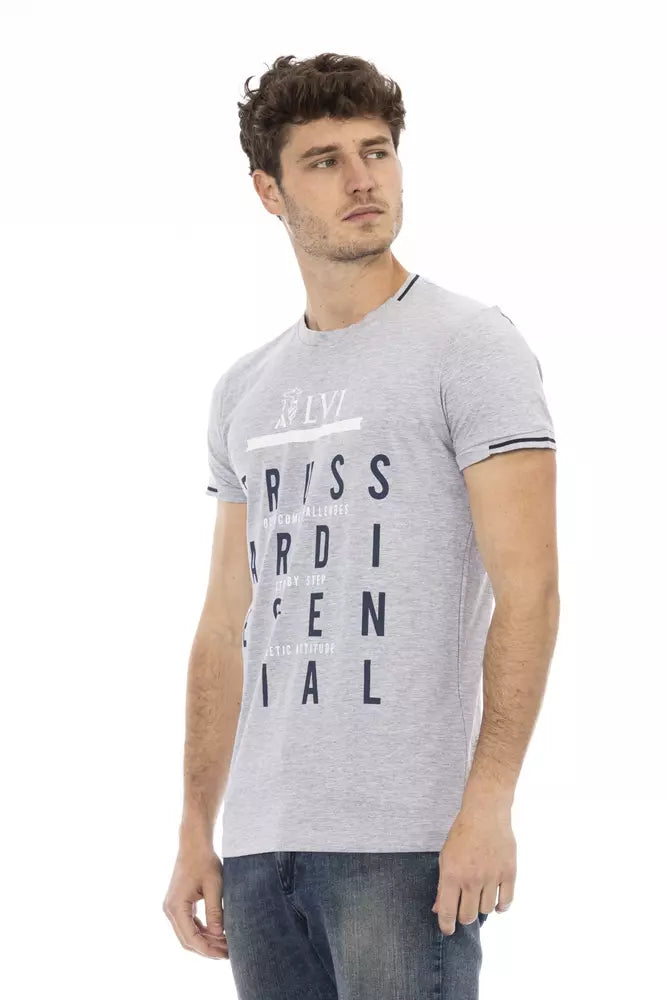 T-shirt homme en coton gris de Trussardi Action