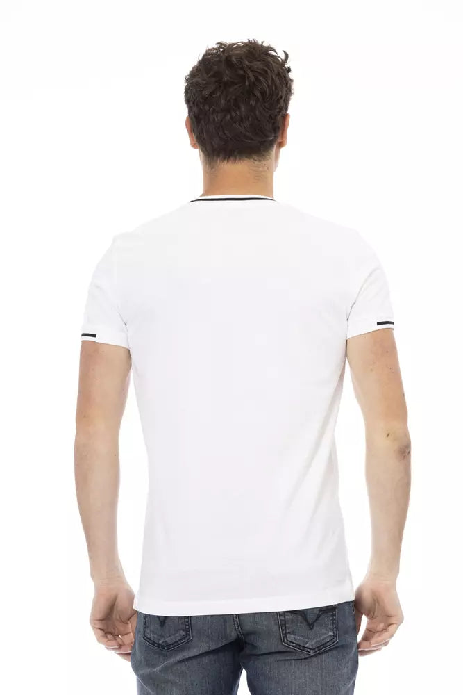T-shirt homme en coton blanc Trussardi Action