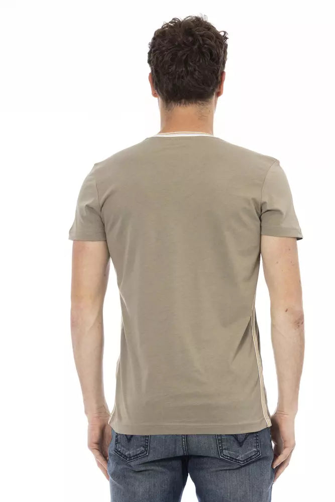 T-shirt homme en coton vert Trussardi Action