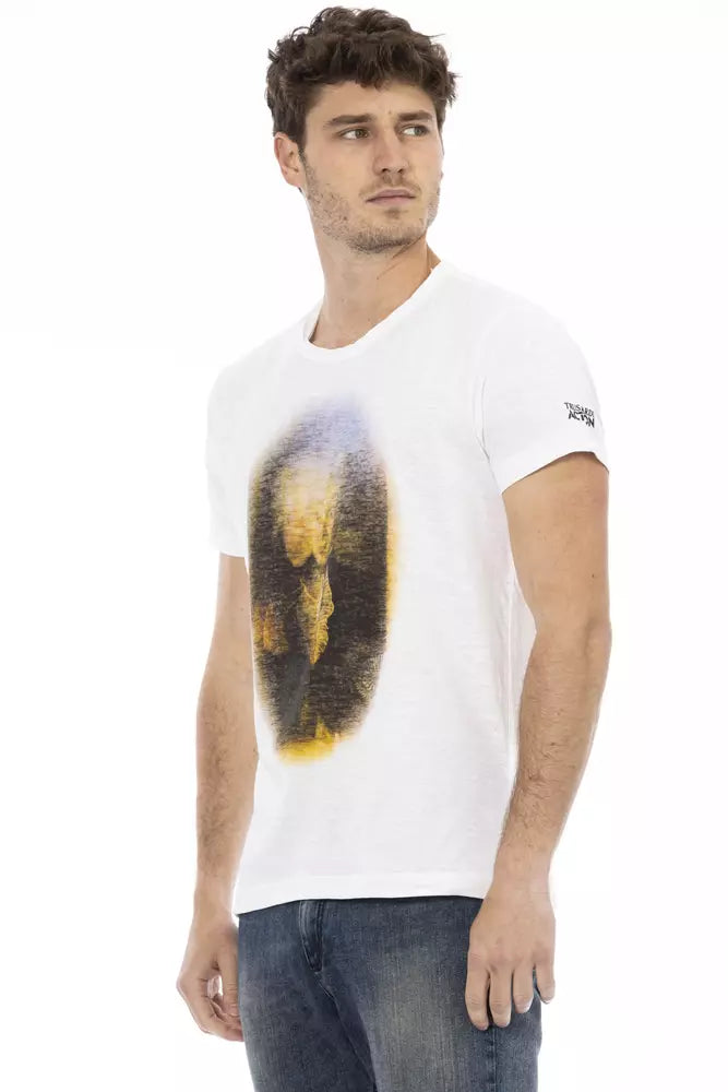 T-shirt homme en coton blanc Trussardi Action