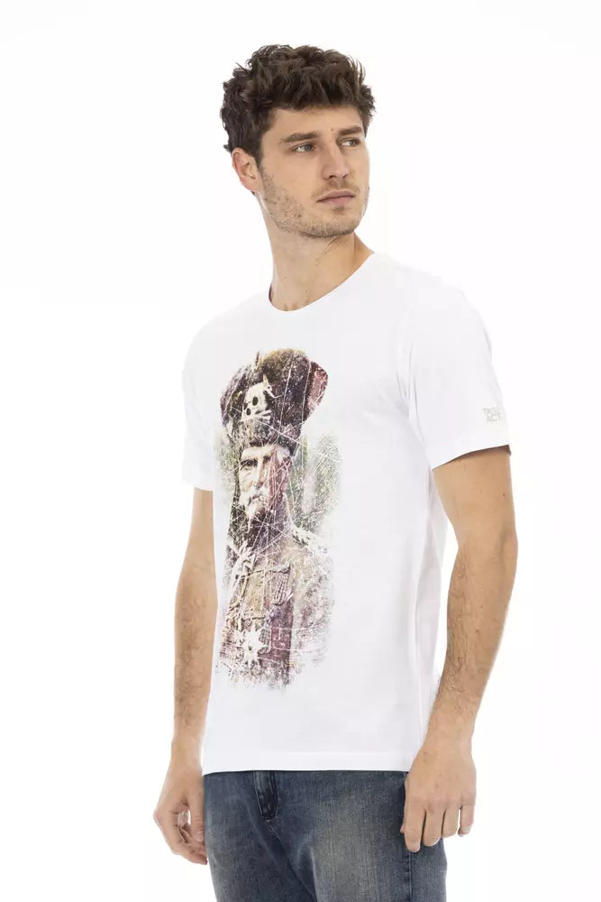 T-shirt homme en coton blanc Trussardi Action