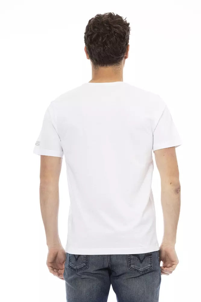 T-shirt homme en coton blanc Trussardi Action