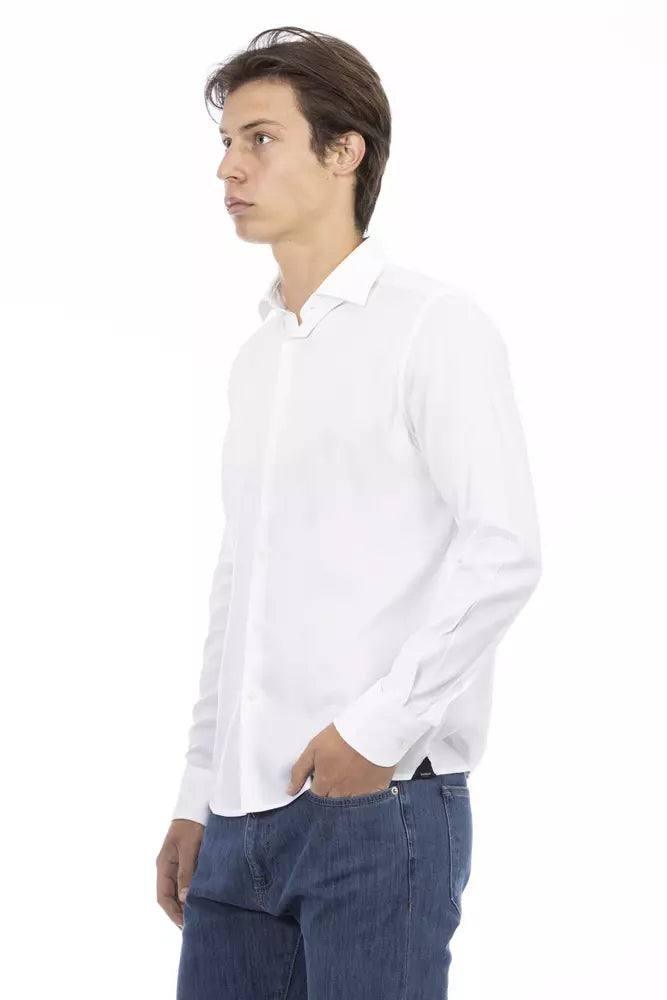 Chemise homme en coton blanc Baldinini Trend