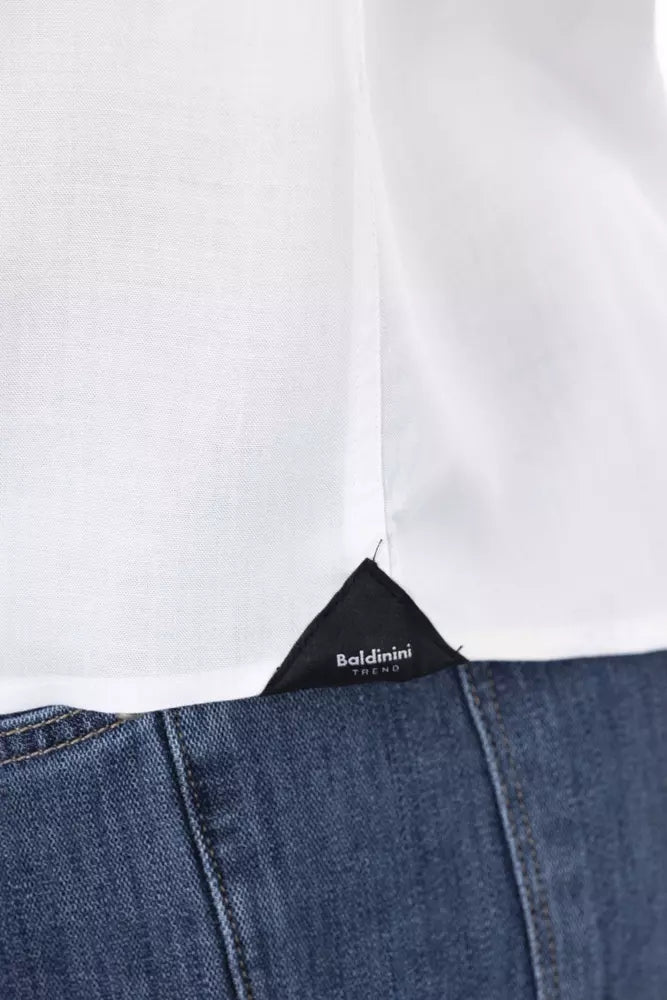 Chemise homme en coton blanc Baldinini Trend