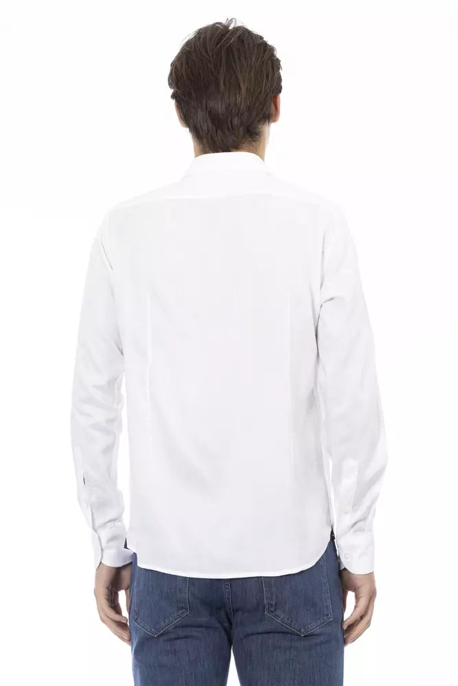 Chemise homme en coton blanc Baldinini Trend