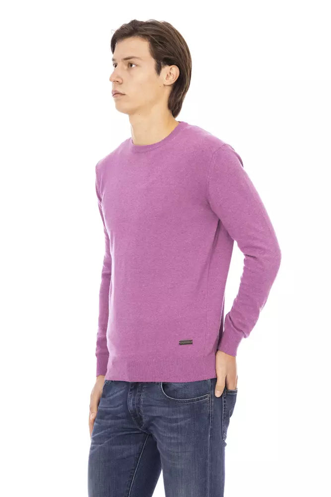 Pull en laine violet pour homme Baldinini Trend