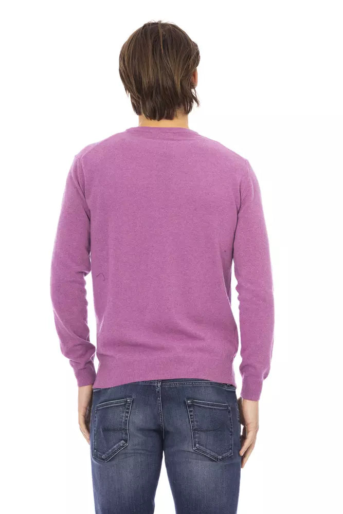 Pull en laine violet pour homme Baldinini Trend