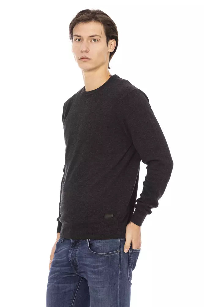 Pull en laine noir pour homme Baldinini Trend