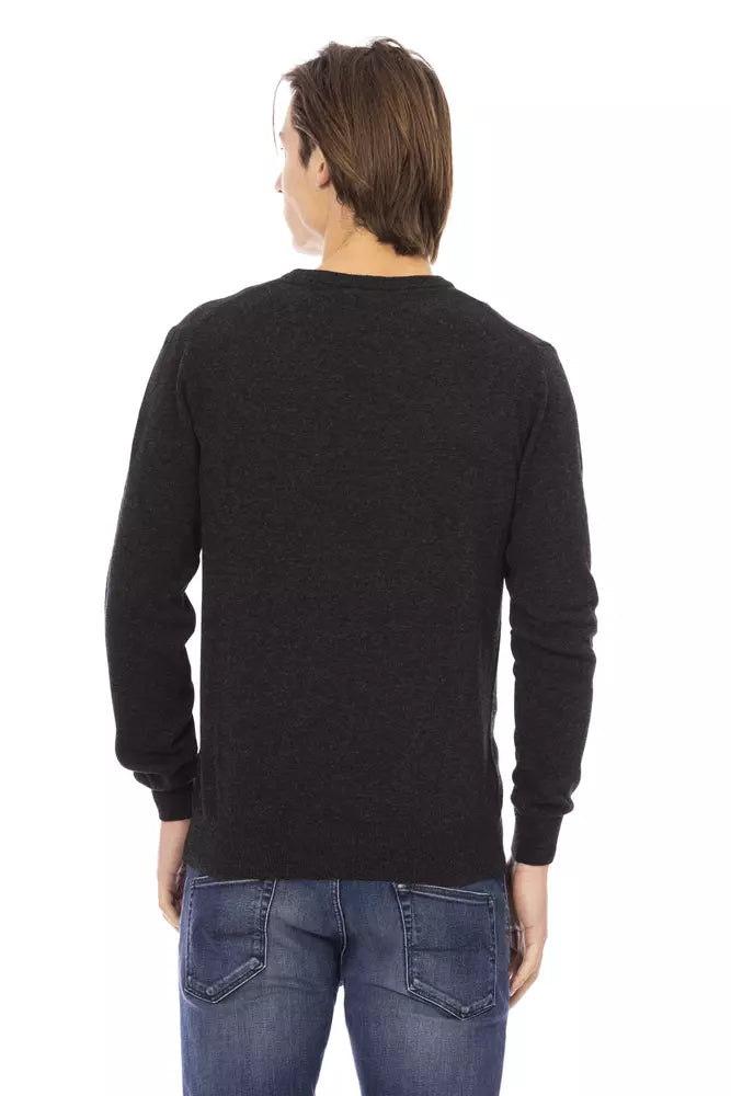 Pull en laine noir pour homme Baldinini Trend